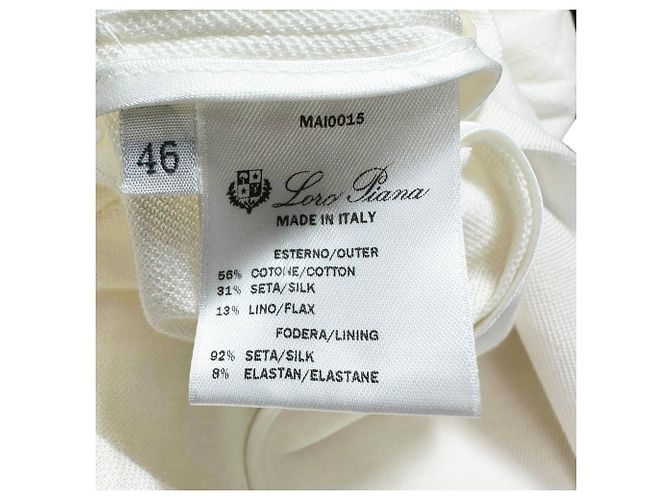 Blazer Loro Piana con botones en algodón blanco - vista 6