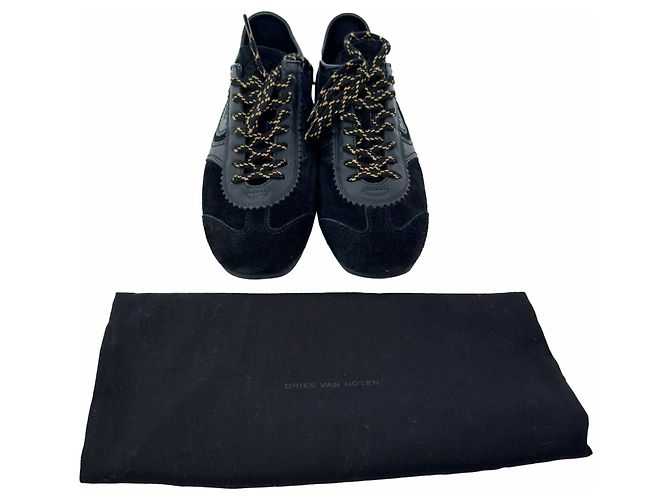 Sneakers Dries Van Noten in scamosciato nero - vista 14
