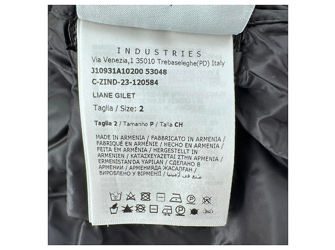 Moncler Liane Weste mit Knöpfen aus schwarzem Polyamid - Ansicht 10