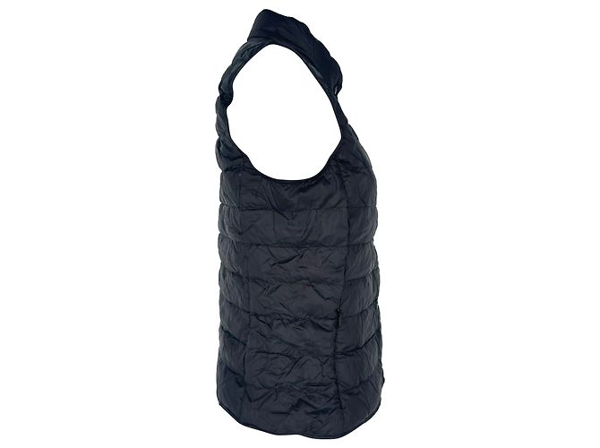 Moncler Liane Weste mit Knöpfen aus schwarzem Polyamid - Ansicht 2