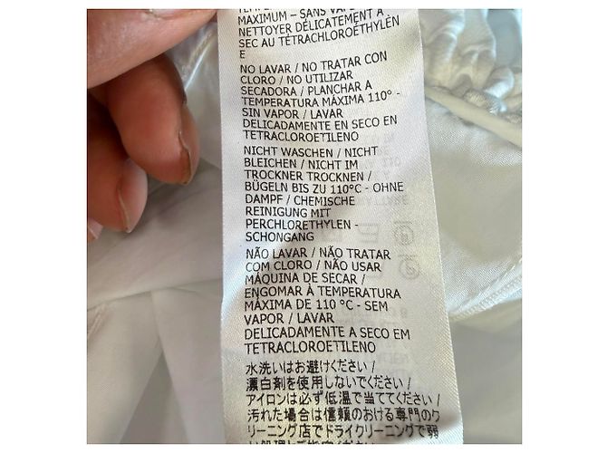 Vestido corto evasé con botones Alexander Mcqueen en algodón blanco Crudo - vista 7