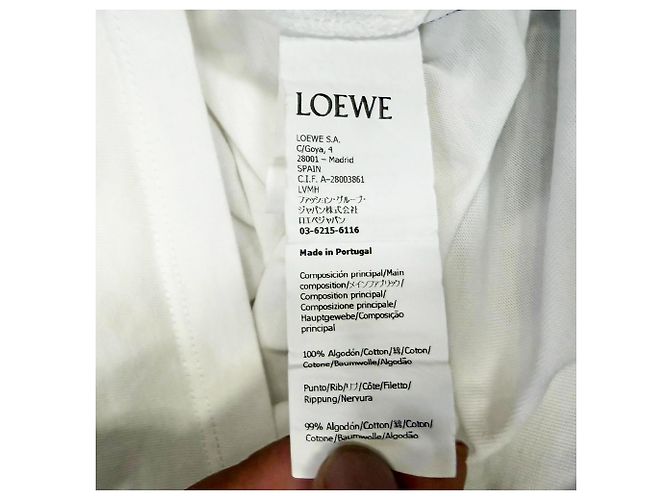 Camiseta Loewe Anagram en algodón blanco Crudo - vista 7