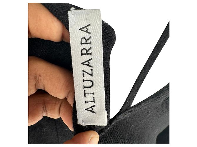 Autre Marque Altuzarra Pullover mit Herz-Ausschnitt aus schwarzer Viskose - Ansicht 4