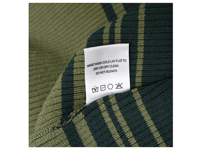 Staud Shoko Strickmidi-Kleid aus grüner Viskose - Ansicht 7