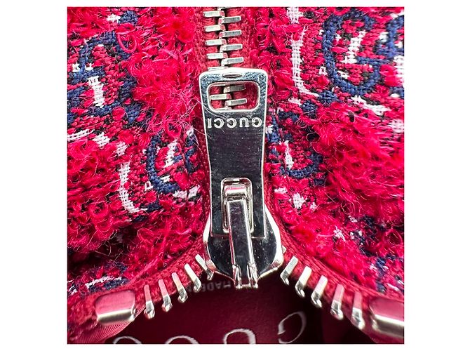 Gucci GG Shadow Tweed Bomberjacke in Rot aus Wolle - Ansicht 3
