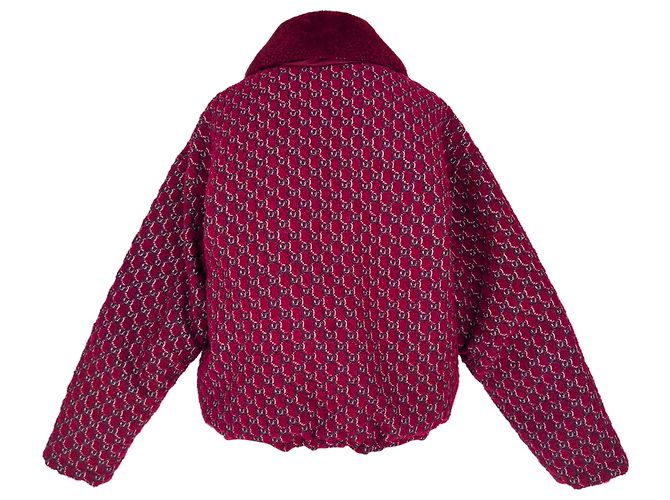 Gucci GG Shadow Tweed Bomberjacke in Rot aus Wolle - Ansicht 4