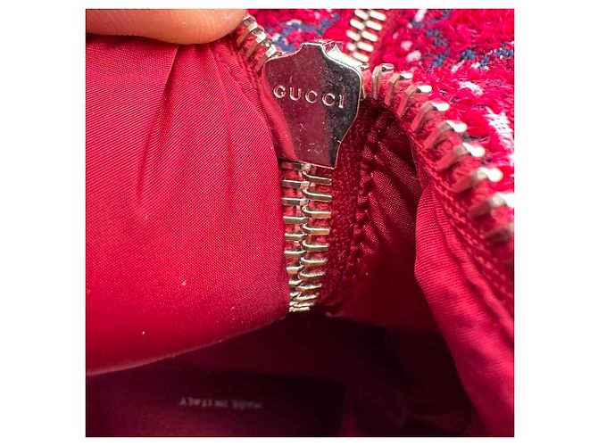 Gucci GG Shadow Tweed Bomberjacke in Rot aus Wolle - Ansicht 6