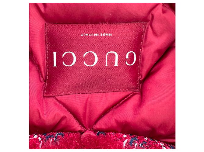 Gucci GG Shadow Tweed Bomberjacke in Rot aus Wolle - Ansicht 8
