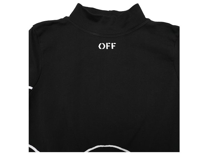 Off White Nahtloses Off-White Athletic Off Stamp Kleid aus schwarzem Polyamid - Ansicht 4