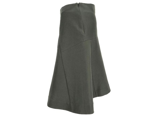Falda midi acampanada Marni en algodón verde oliva - vista 2