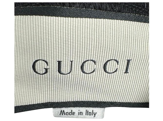 Gucci Kapuzenpullover mit Pailletten-Logo aus schwarzer Baumwolle - Ansicht 5