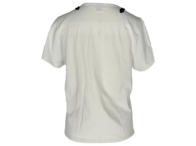 Camiseta Marc Jacobs de algodón blanco con lazo bordado y lentejuelas - vista 3