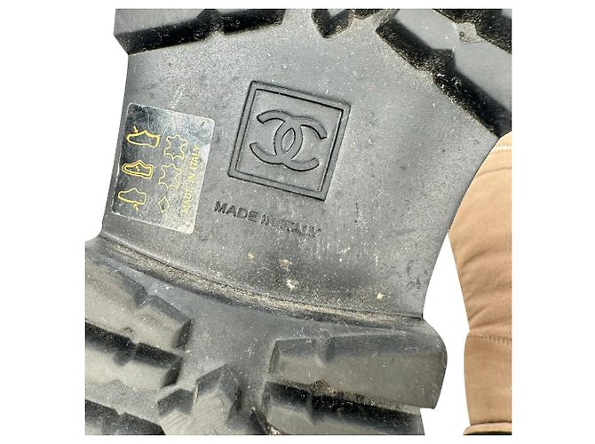 Chanel Motorcycle Boots aus braunem Leder Rot - Ansicht 11