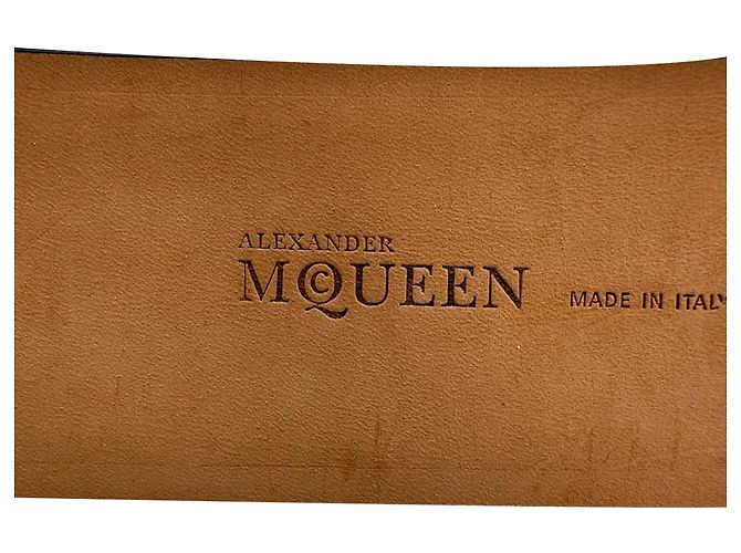 Ceinture ornée en daim noir Alexander McQueen - vue 4