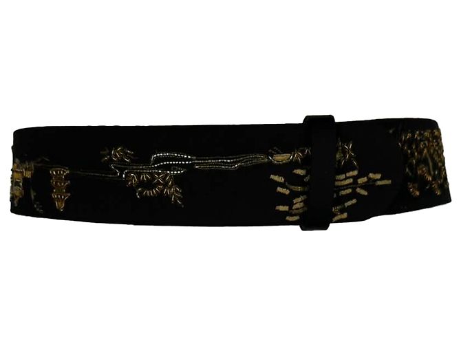 Ceinture ornée en daim noir Alexander McQueen - vue 7