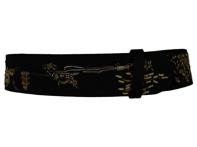 Ceinture ornée en daim noir Alexander McQueen - vue 8