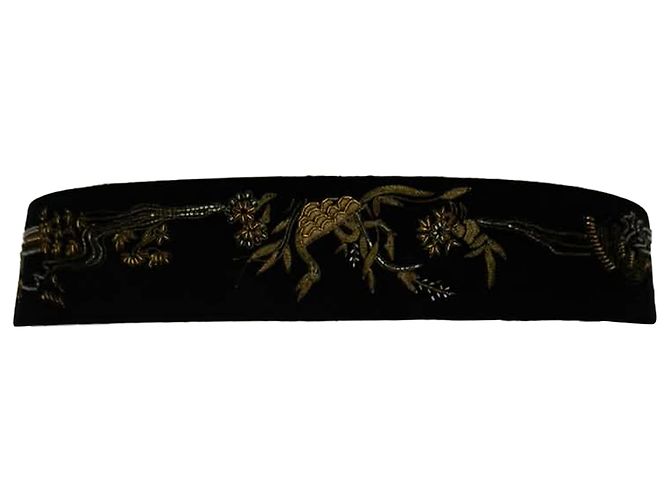 Ceinture ornée en daim noir Alexander McQueen - vue 9