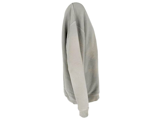 Loewe Sweatshirt mit besticktem Logo aus grauer Baumwolle - Ansicht 3