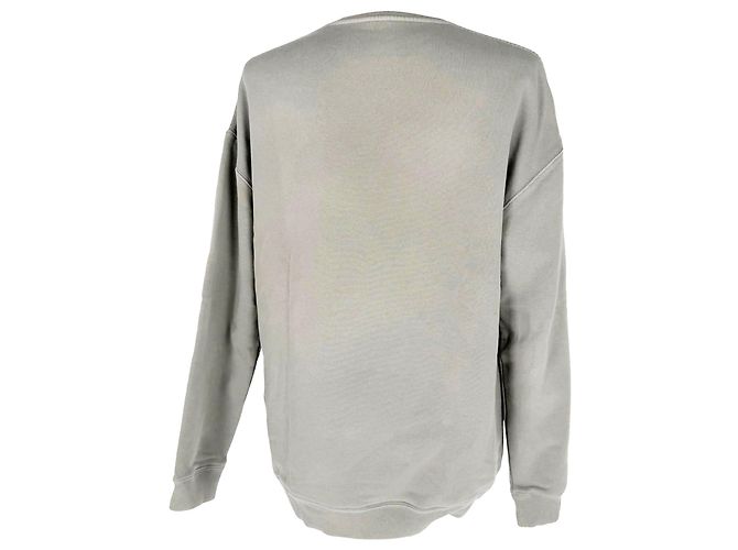 Loewe Sweatshirt mit besticktem Logo aus grauer Baumwolle - Ansicht 4