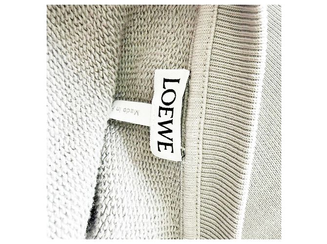 Loewe Sweatshirt mit besticktem Logo aus grauer Baumwolle - Ansicht 5
