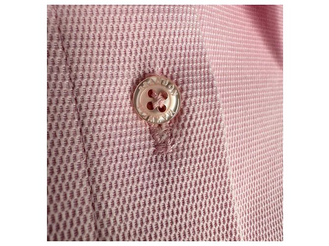 Autre Marque Vestido camisa mini de piqué de algodón rosa Brandon Maxwell Castaño - vista 4
