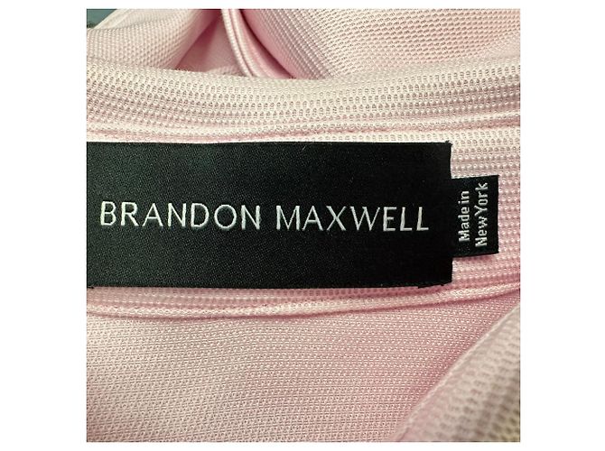 Autre Marque Vestido camisa mini de piqué de algodón rosa Brandon Maxwell Castaño - vista 5