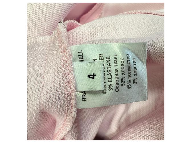 Autre Marque Vestido camisa mini de piqué de algodón rosa Brandon Maxwell Castaño - vista 7