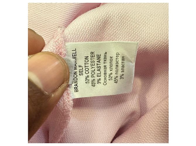 Autre Marque Vestido camisa mini de piqué de algodón rosa Brandon Maxwell Castaño - vista 8