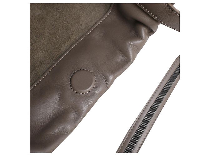 Bolso Tote Monili Brunello Cucinelli en piel marrón - vista 11