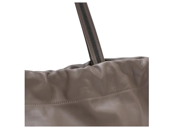 Bolso Tote Monili Brunello Cucinelli en piel marrón - vista 21