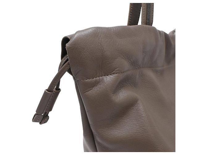 Bolso Tote Monili Brunello Cucinelli en piel marrón - vista 22