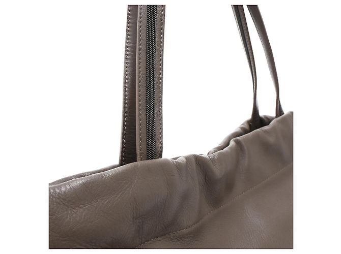 Bolso Tote Monili Brunello Cucinelli en piel marrón - vista 24