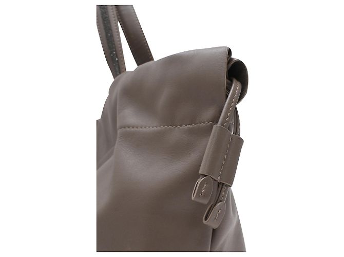 Bolso Tote Monili Brunello Cucinelli en piel marrón - vista 26