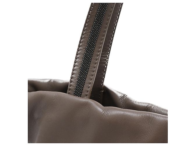 Bolso Tote Monili Brunello Cucinelli en piel marrón - vista 28
