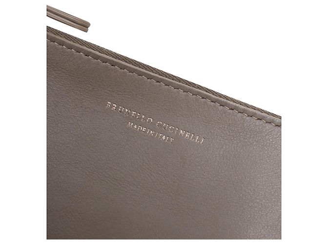 Bolso Tote Monili Brunello Cucinelli en piel marrón - vista 7