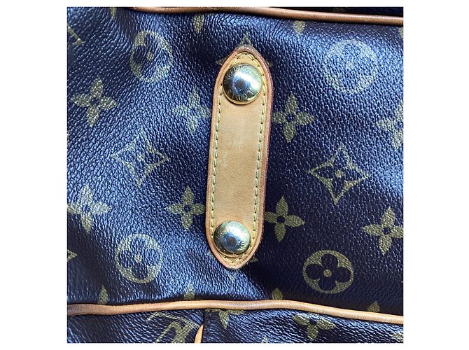 Borsa Louis Vuitton Monogram Galliera PM in tela rivestita marrone D'oro Metallico - vista 7