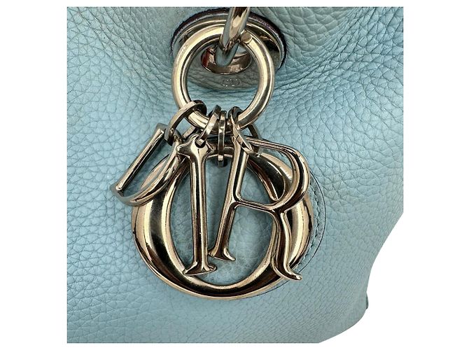 Tote Diorissimo Large in pelle azzurro chiaro Dior Marrone Rosa - vista 6