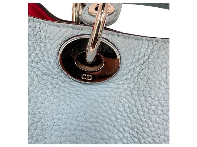 Tote Diorissimo Large in pelle azzurro chiaro Dior Marrone Rosa - vista 7