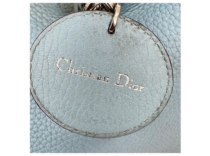 Tote Diorissimo Large in pelle azzurro chiaro Dior Marrone Rosa - vista 8