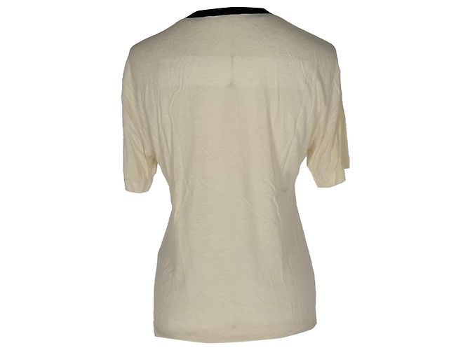 Timeless T-shirt a maniche corte Chanel 20C Lace Clock in viscosa bianca - vista 6