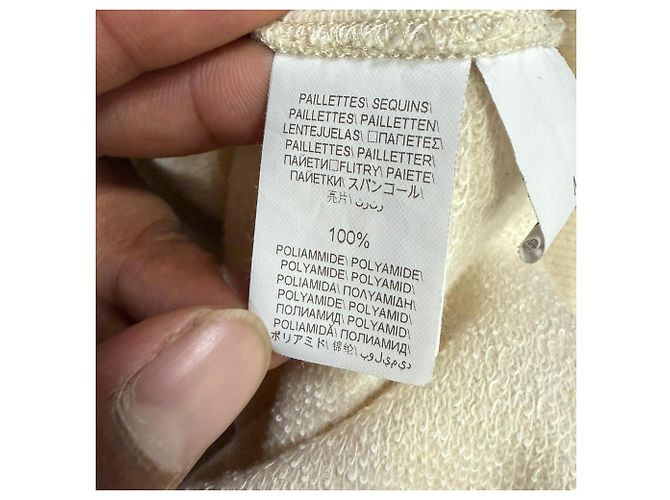 Paillettenpullover Brunello Cucinelli aus Beige Polyamid - Ansicht 6
