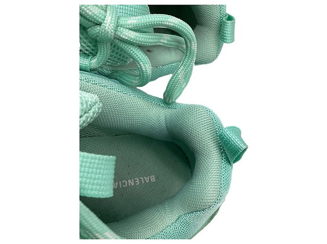 Balenciaga Triple S Sneaker mit transparenter Sohle aus Polyester in Mint Grün - Ansicht 11