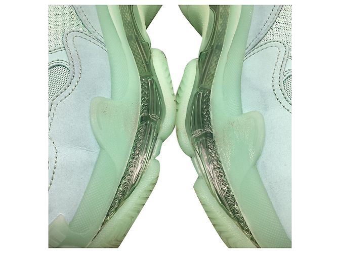 Balenciaga Triple S Sneaker mit transparenter Sohle aus Polyester in Mint Grün - Ansicht 13