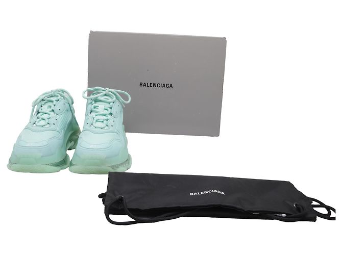 Balenciaga Triple S Sneaker mit transparenter Sohle aus Polyester in Mint Grün - Ansicht 6