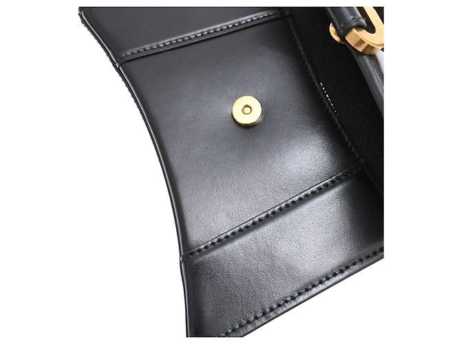Borsa a tracolla Hourglass in pelle nera Balenciaga Nero - vista 11