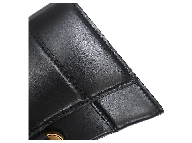 Borsa a tracolla Hourglass in pelle nera Balenciaga Nero - vista 17
