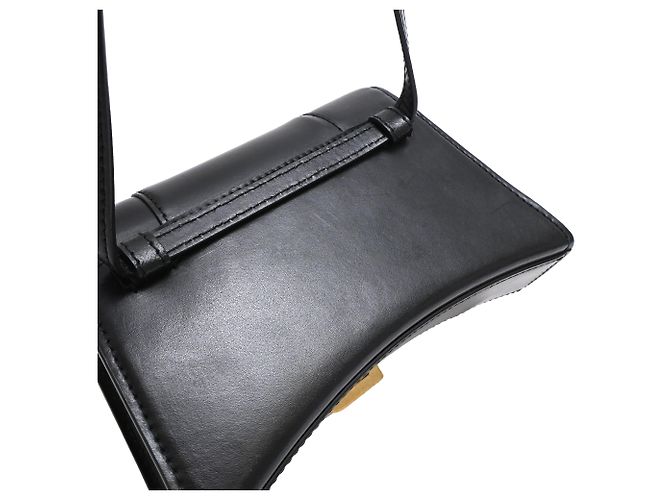 Borsa a tracolla Hourglass in pelle nera Balenciaga Nero - vista 20