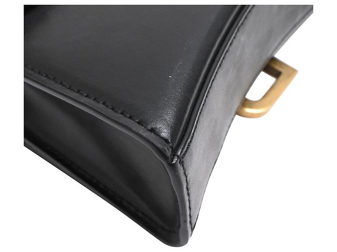 Borsa a tracolla Hourglass in pelle nera Balenciaga Nero - vista 26