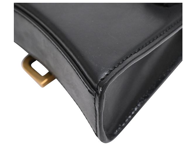 Borsa a tracolla Hourglass in pelle nera Balenciaga Nero - vista 27