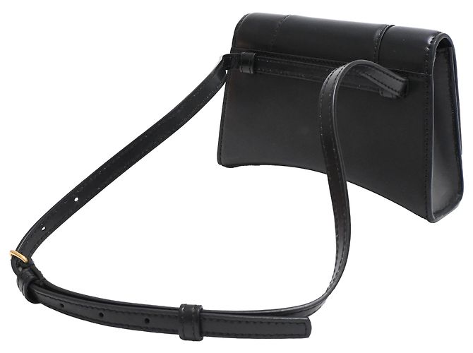 Borsa a tracolla Hourglass in pelle nera Balenciaga Nero - vista 3